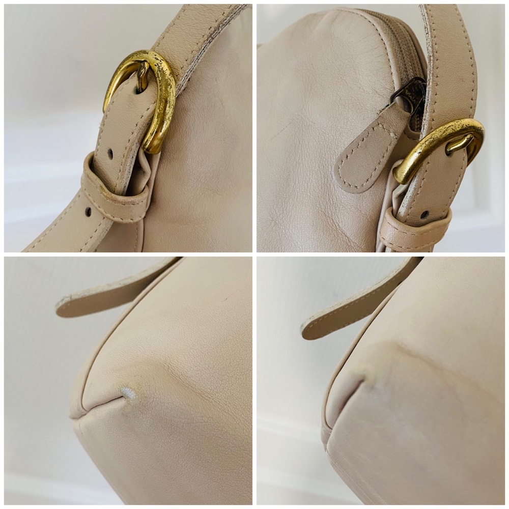 Coach Vintage 1980s Cream Bone Color Leather Crossbody Bag 0592-358 - Picture 12 of 12